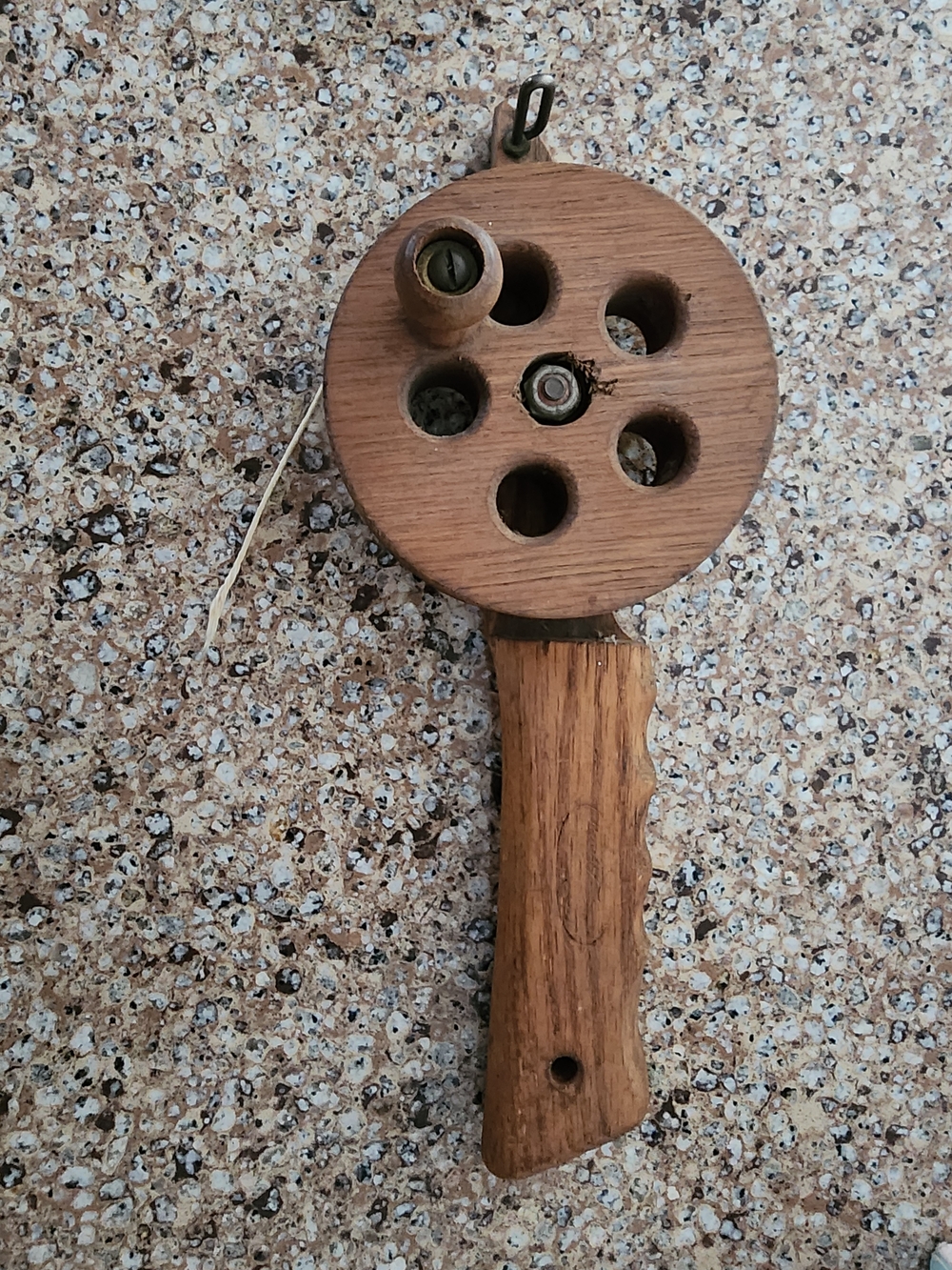 Vintage Wooden Fishing  Reel - Brown